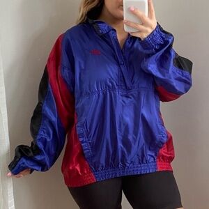 Nike Colorblock Windbreaker Pullover - Blue, Red, Black